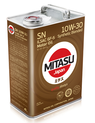    MITASU MOTOR OIL SN 10W-30 ILSAC GF-5 Synthetic Blended 