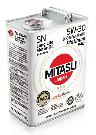   MITASU PLATINUM PAO SN 5W-30 100% Synthetic 