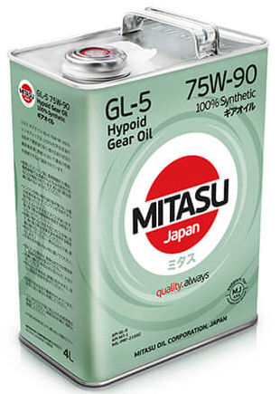 Масло трансмиссионное MITASU GEAR OIL GL-5 75W-90 100% Synthetic 