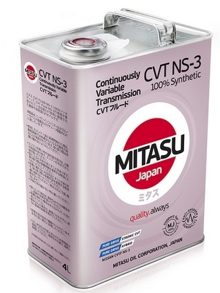 Жидкость трансмиссионная MITASU CVT FLUID NS-3 100% Synthetic 