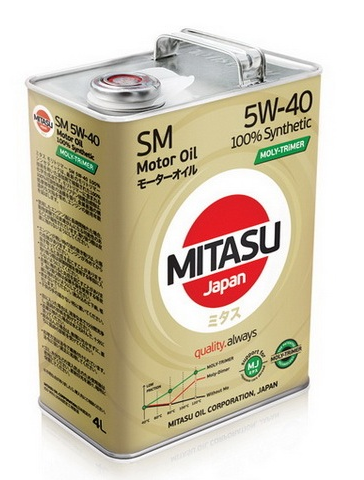 Масло моторное MITASU  MOLY-TRIMER SM 5w-40 100% Synthetic 