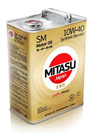 Масло моторное MITASU MOTOR OIL SM 10W-40 Synthetic Blended 