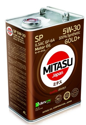 Масло моторное MITASU GOLD Plus SP 5W-30 ILSAC GF-6A 100% Synthetic 