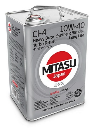 Масло моторное дизельное MITASU HD TURBO DIESEL CI-4 10W-40 Synthetic Blended 