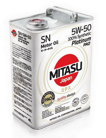 Масло моторное MITASU PAO SN 5W-50 100% Synthetic 