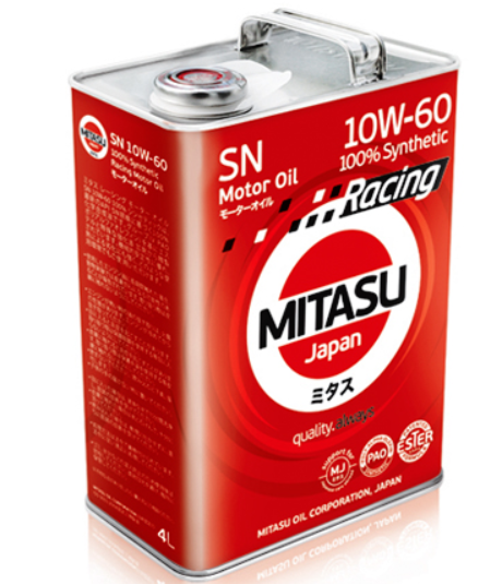 Масло моторное MITASU RACING MOTOR OIL SN 10W-60 100% Synthetic 